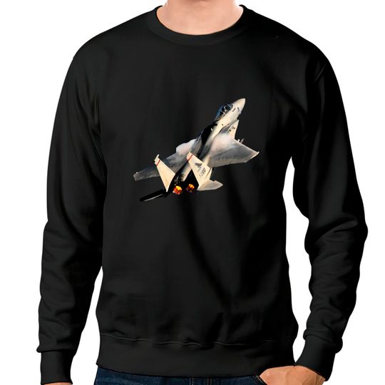 Discover F-15C Eagle afterburner no background - F 15 Eagle - Sweatshirts