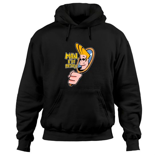 Discover Johnny Bravo™ "Man, I'm Pretty." Quote Essential Hoodies