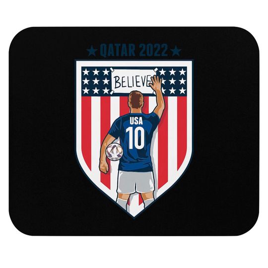 Discover USA world cup 2022 Mouse Pads,USMNT Believe Ted Lasso Qatar 2022 USA Soccer Mouse Pads