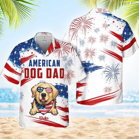 Discover American Pet Dad  Hawaiian Shirt