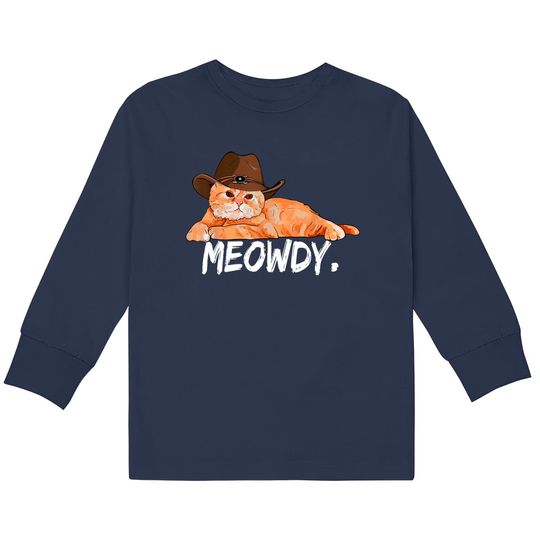 Discover Kitten Lovers Gift Meowdy Texas Cat  Kids Long Sleeve T-Shirts