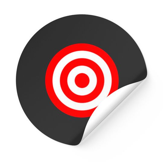 Discover Bullseye Target Red & White Shooting Rings - Target Shooting - Stickers
