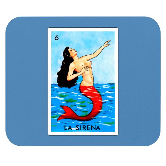 Discover Mexican Loteria Art - La Sirena - Loteria - Mouse Pads