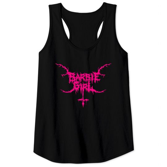 Discover Barbie Girl In Black Metal Tank Tops