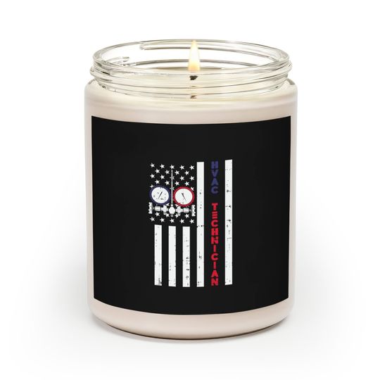 Discover HVAC Tech US American Flag Technician Plumper Scented Candles