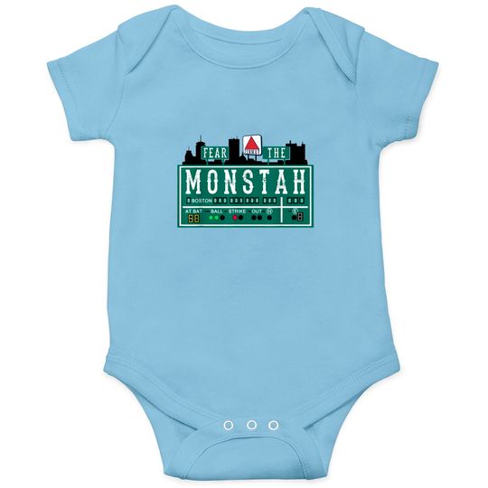 Discover FAN OF FENWAY BOSTON BASEBALL MONSTER FEAR THE MON Onesies