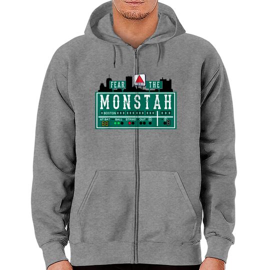 Discover FAN OF FENWAY BOSTON BASEBALL MONSTER FEAR THE MON Zip Hoodies