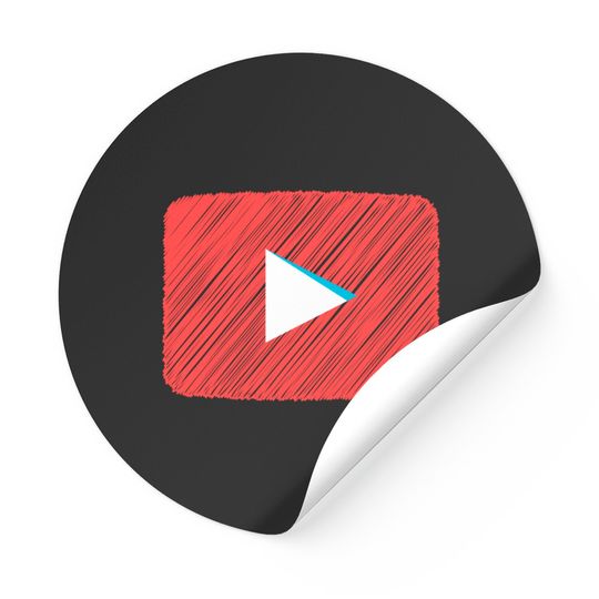 Discover YouTube Scribbled Logo Stickers