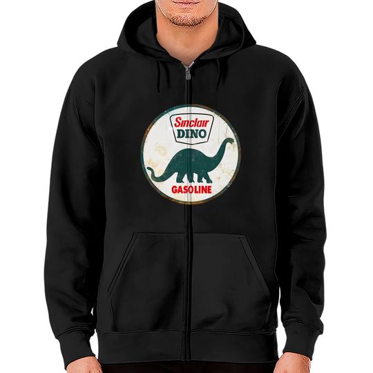 Discover Vintage Sinclair Logo - Motor Oil Gas Pump Motor Sport Gasoline - Zip Hoodies