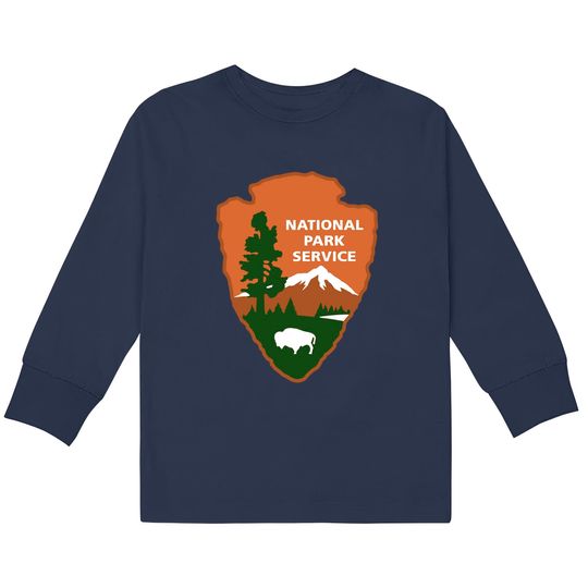 Discover national park service logo - National Park Gift -  Kids Long Sleeve T-Shirts