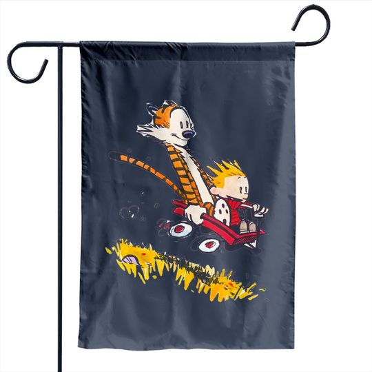 Discover Calvin and The hobbes Classic Garden Flags