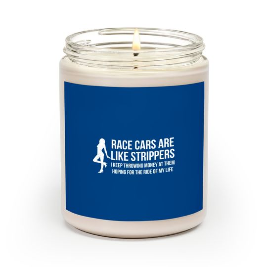Discover Official Race Car Stripper Ride Drag Sprint Racing Scented Candles