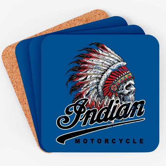 Discover Indian Custom Motorcycle Racer biker vintage printed Coasters