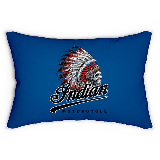 Discover Indian Custom Motorcycle Racer biker vintage printed Lumbar Pillows