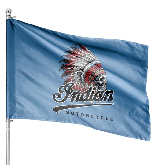 Discover Indian Custom Motorcycle Racer biker vintage printed House Flags
