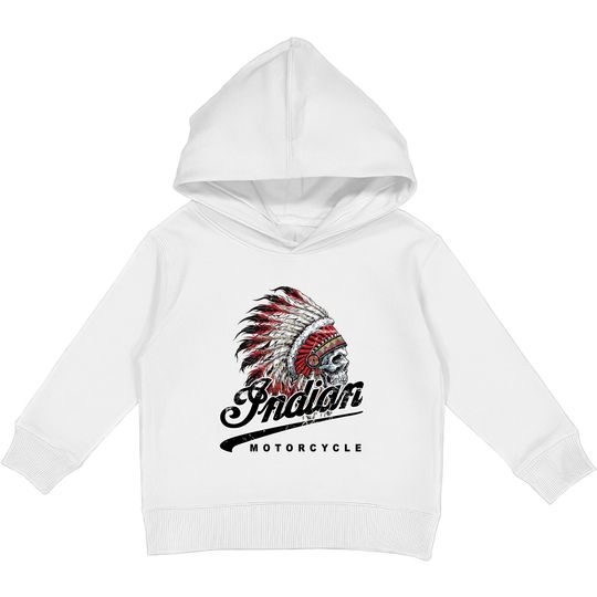 Discover Indian Custom Motorcycle Racer biker vintage printed Kids Pullover Hoodies