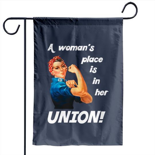 Discover Pro Union Strong - Union Proud Rosie the Riveter C Garden Flags