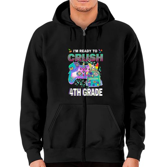 Discover I'm Ready To Crush 4th Grade Video Game Boys Zip Hoodies