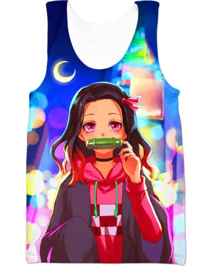 Discover Anime Shirt Demon Slayer 3D Tank Tops