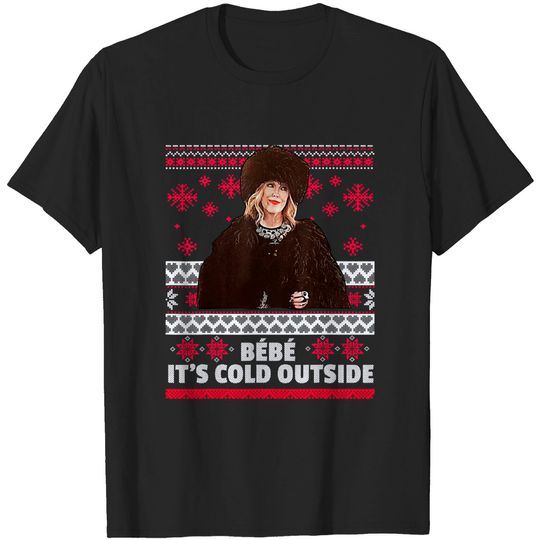 Discover Schitt Moira Bebe It's Cold Outside Creek Fan Ugly Christmas T-Shirt