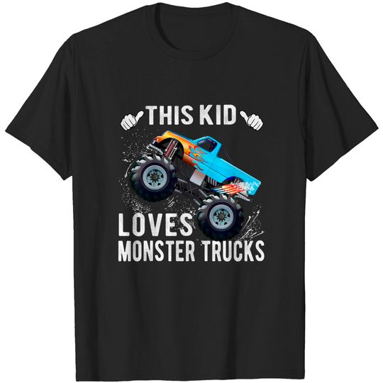 Discover Kids This Kid Loves Monster Trucks Gift T-Shirt