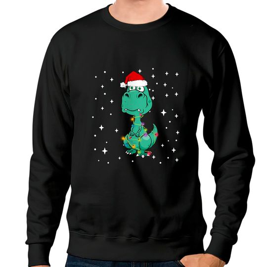 Discover Funny Christmas Tree Dinosaur Pajamas Boys Kids Xmas Sweatshirt