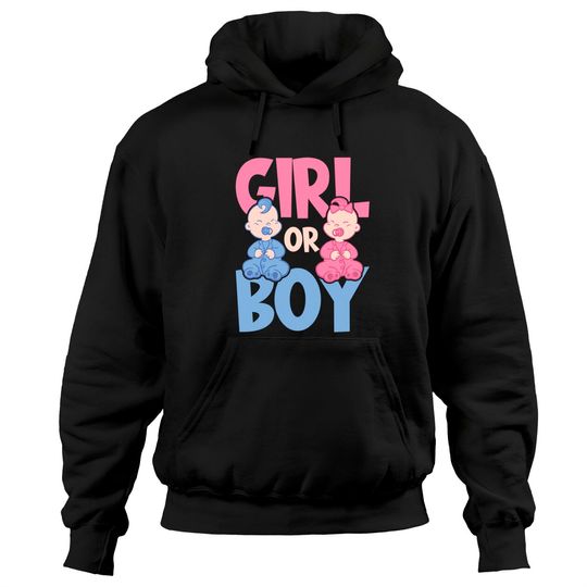 Discover Pink Or Blue Party Pregnancy - Girl Or Boy Gender Reveal Pullover Hoodie