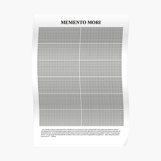 Discover Memento Mori Life Calendar Premium Matte Vertical Poster