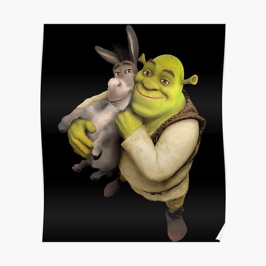Discover Shrek and Donkey Classic Premium Matte Vertical Poster