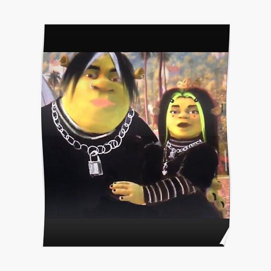 Discover eboy shrek and egirl fiona Premium Matte Vertical Poster