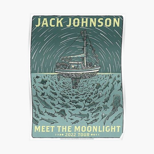 Discover Jack Johnson Meet the Moonlight minimalist poster Premium Matte Vertical Poster