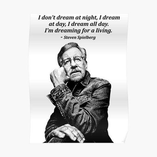 Discover Steven Spielberg Awesome Quote Premium Matte Vertical Poster
