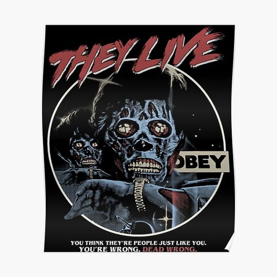 Discover They Live, John carpenter, horror vintage Premium Matte Vertical Poster