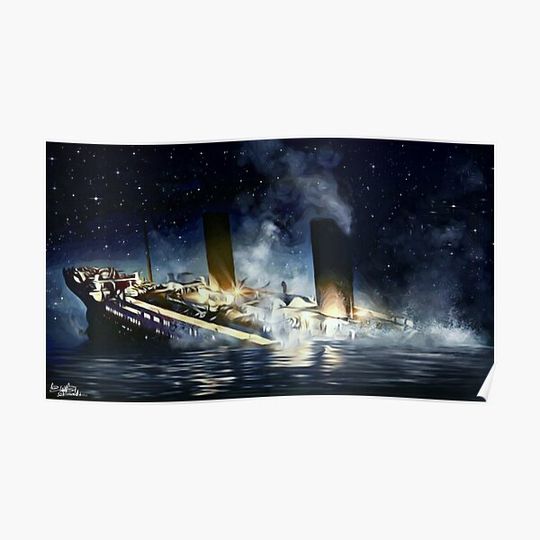 Discover The Sinking of the Titanic Premium Matte Vertical Poster