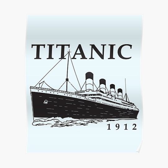 Discover Titanic Queen of the Ocean Vintage Cruise Sinking Ship Atlantic Voyage Premium Matte Vertical Poster