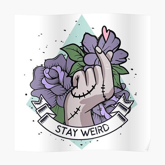 Discover Thing Wednesday Addams Family - Stay Weird Premium Matte Vertical Poster
