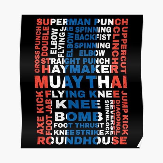 Discover Muay Thai flag of Thailand Premium Matte Vertical Poster