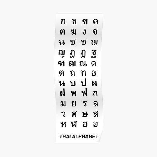 Discover Thai Alphabet Premium Matte Vertical Poster