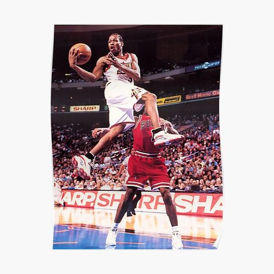 Discover allen iverson poster dunk Premium Matte Vertical Poster