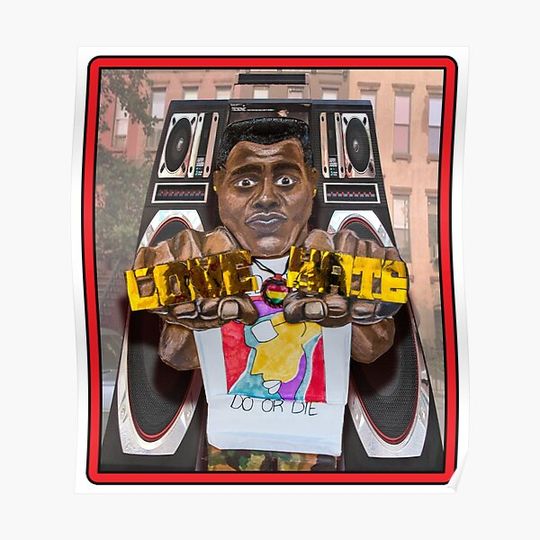 Discover Origami Radio Raheem Premium Matte Vertical Poster