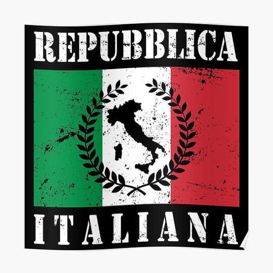 Discover Repubblica Italiana Premium Matte Vertical Poster