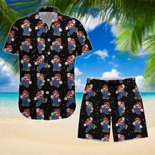 Discover Mario Hawaiian and Button Up Shirt