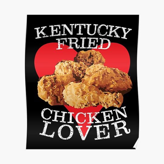 Discover KFC Lover I Love Fried Chicken Premium Matte Vertical Poster