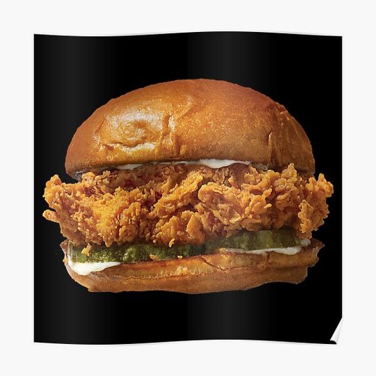Discover Popeyes Chicken Sandwich Premium Matte Vertical Poster