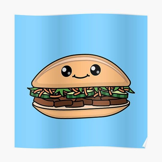 Discover Happy Banh Mi Premium Matte Vertical Poster