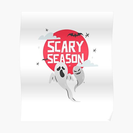 Discover Scary Season with ghosts Premium Matte Vertical Poster