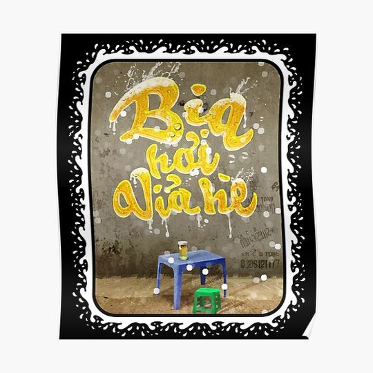 Discover Vietnamese _ Bia Hanoi Premium Matte Vertical Poster