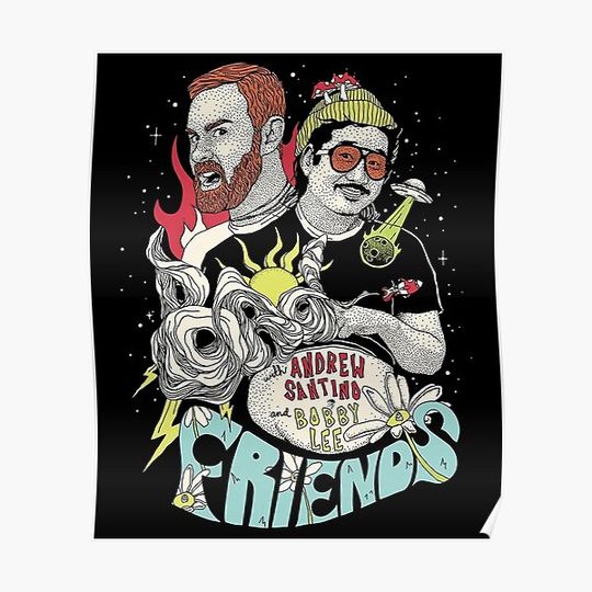 Discover Andrew Santino & Bobby Lee Bad Friends Hosts Premium Matte Vertical Poster