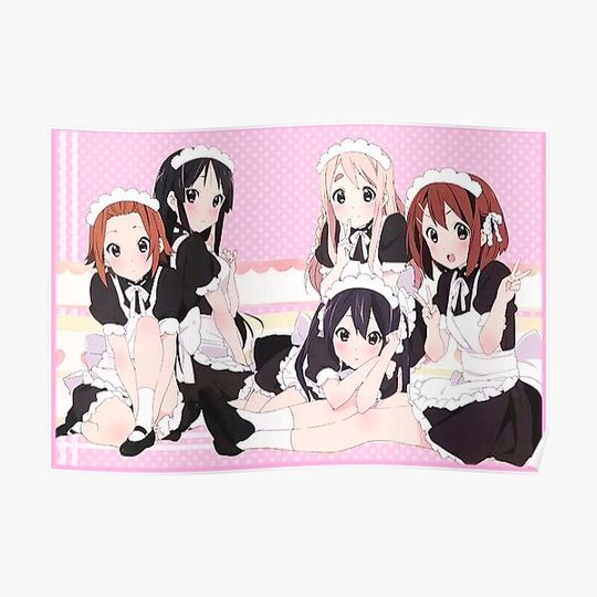 Discover Sweet Pink K-on! Maid Print Poster