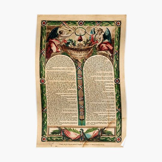 Discover Declaration of the Rights of Man and the Citizen Premium Matte Vertical Poster